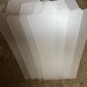 Four Frosted Acrylic Tall Display Stands, 11.5” tall